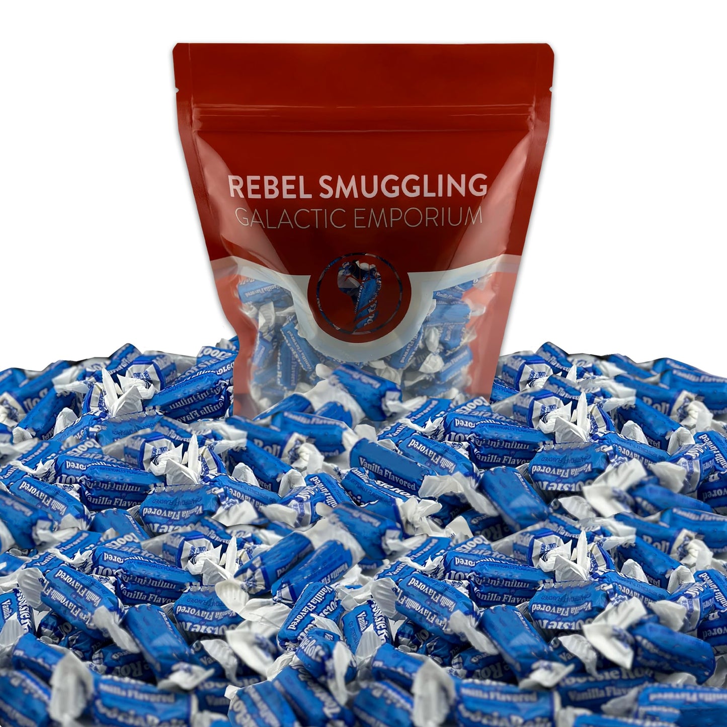 Vanilla Midgees Halloween Candy Fruit Chews Bulk 2lbs bag of Blue Individually Wrapped Candies by Rebel Smuggling Galactic Emporium