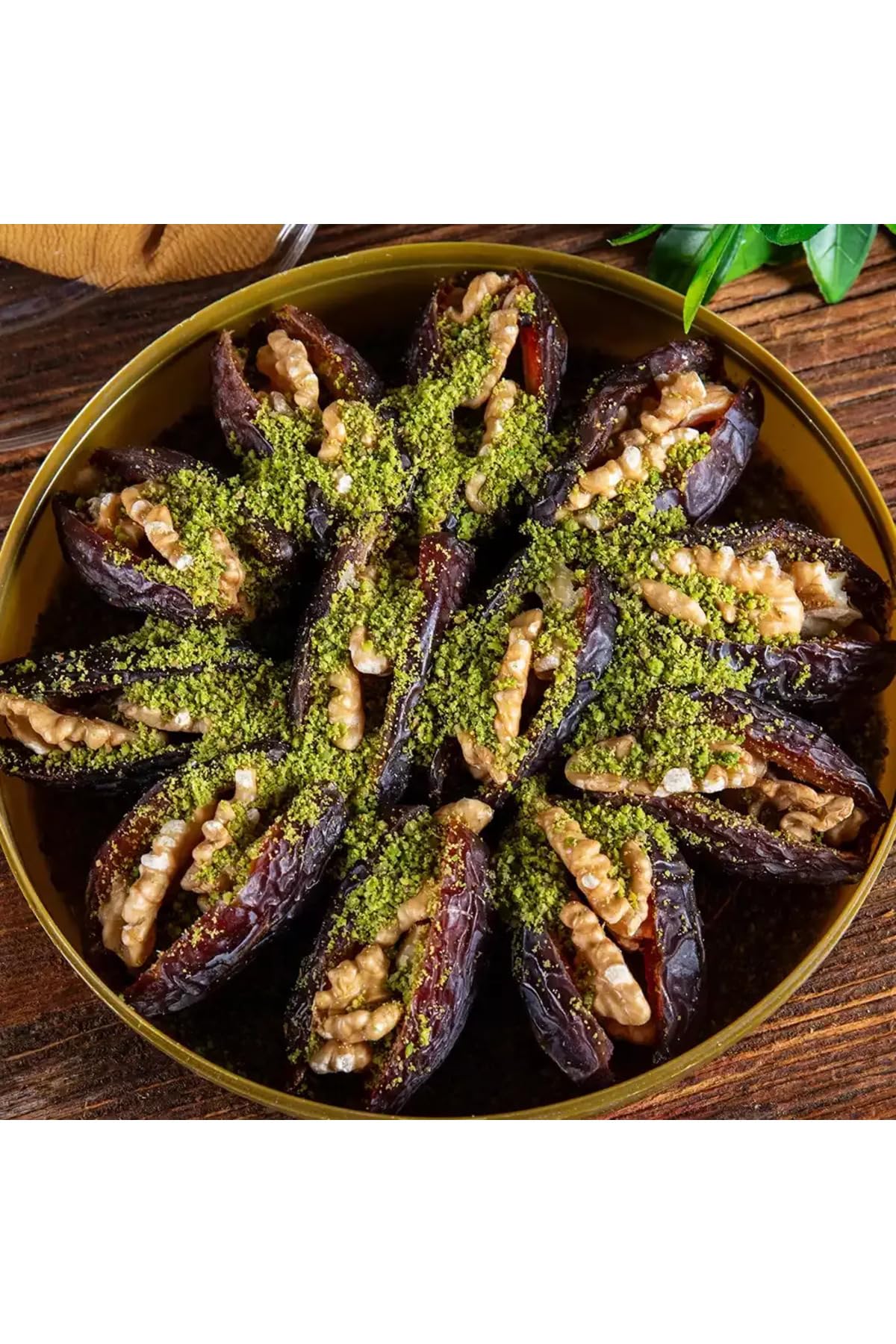 Walnut Stuffed Dates with Honey 12 oz Package, Gourmet Turkish Delight, Sweetener, Energy Snack, Dessert - One Size