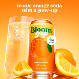 Bloom Pop Prebiotic Soda 12 Pack, Classic Orange Flavor, 12oz Cans | Prebiotic Soda for Gut Health, Low Calorie Soda, No Caffeine, Healthy Soft Drink