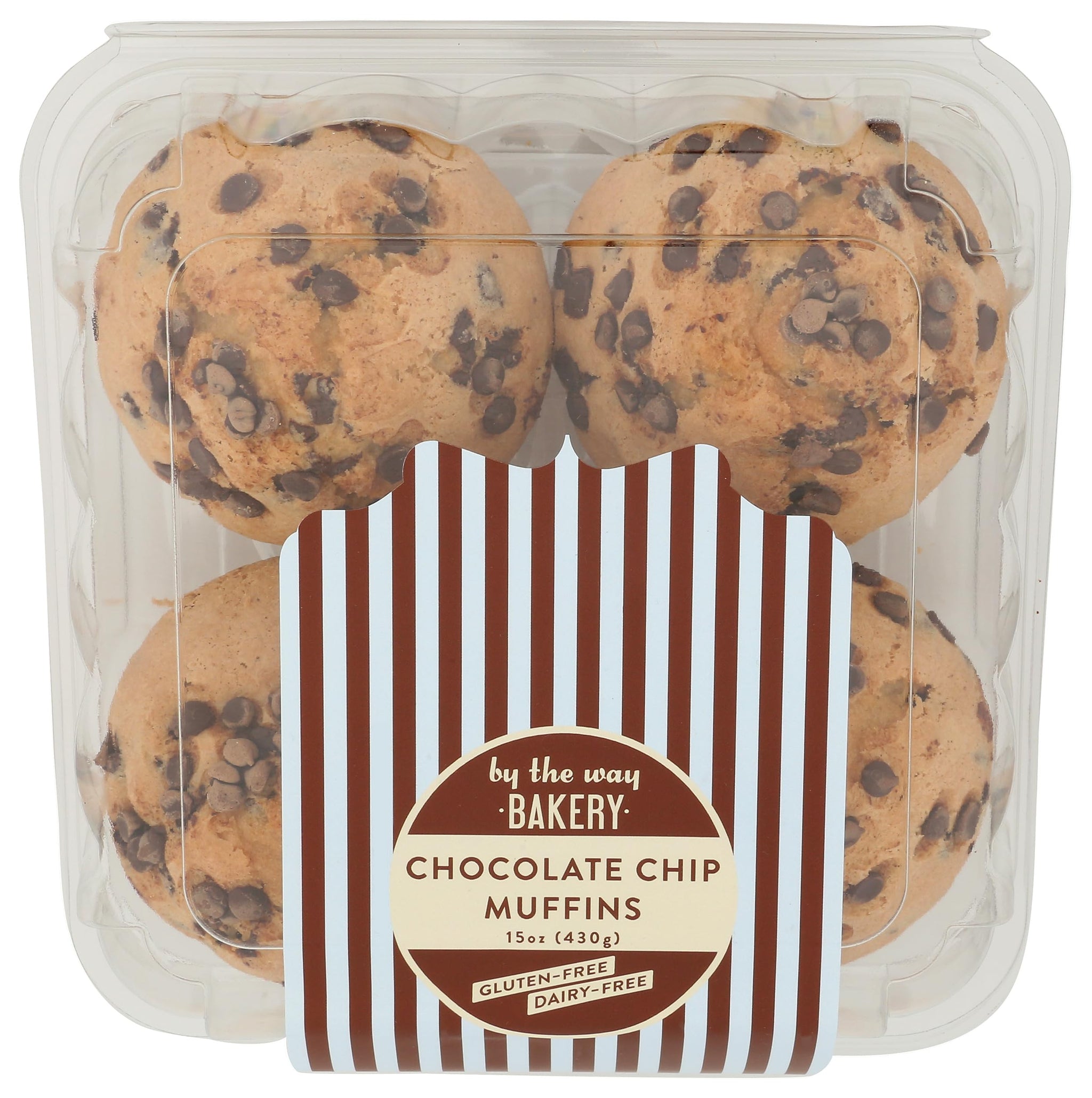 By the Way Bakery Chocolate Chip Muffins 4 Count, 14 OZ