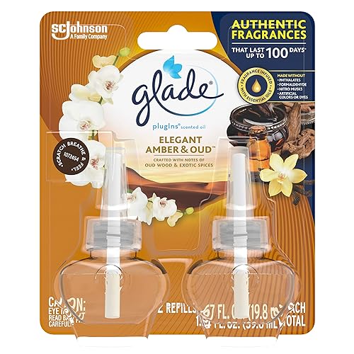Glade Elegant Amber & Oud PlugIns Scented Oil Air Freshener Refills - 2ct/1.34 fl oz