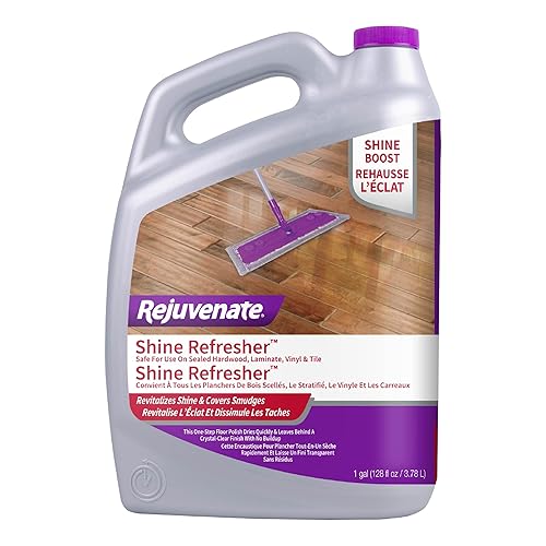 Rejuvenate Shine Refresher Floor Polish Covers Smudges, Protects And Boosts Shine On Sealed Hardwood, Laminate, Vinyl And Tile, 1 Gallon