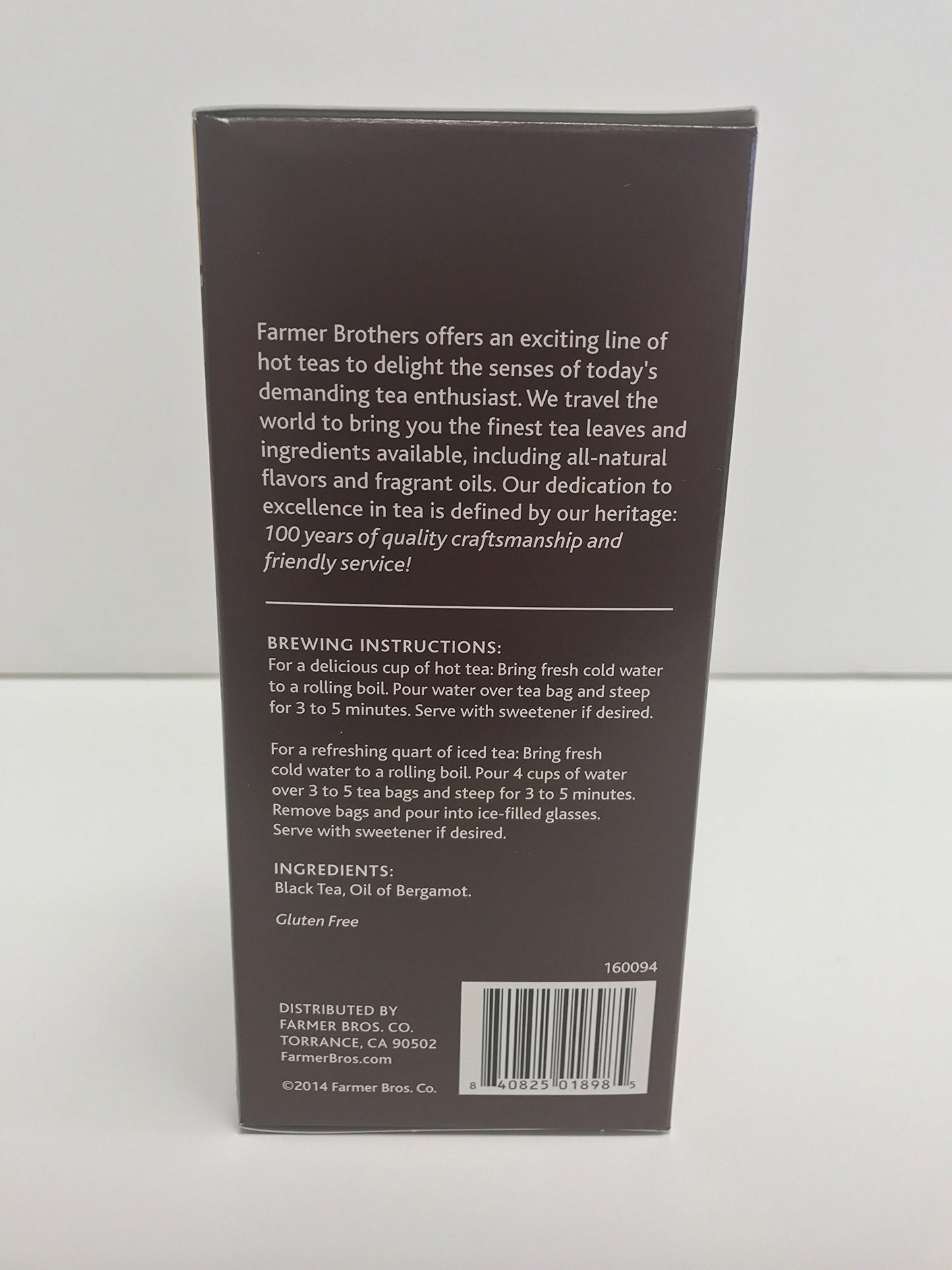 Farmer Brothers Premium: Earl Grey Hot Tea - 6/25 ct boxes
