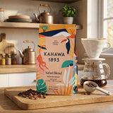 Kahawa 1893 Whole Bean Coffee Medium Roast Safari Blend 12 Oz - As Seen on Shark Tank, High Antioxidants, Naturally Sweet, Organically Grown