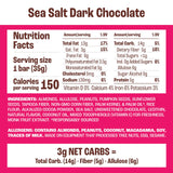 Munk Pack Fiber Nut Bars, Sea Salt Dark Chocolate, Prebiotic Probiotic GLP-1 Snack, 5g Fiber, Gut Friendly Allulose, Plant Protein, Gluten Free, Keto