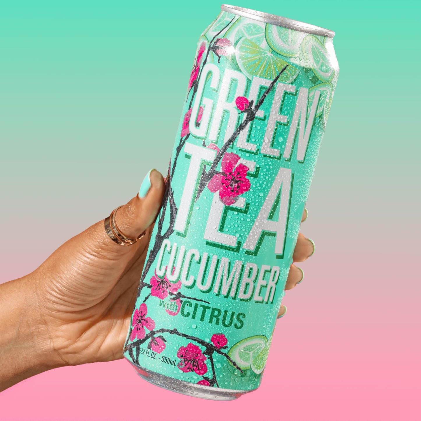 AriZona Green Tea with Cucumber and Citrus - Big Can, 22 Fl Oz (Pack of 12)