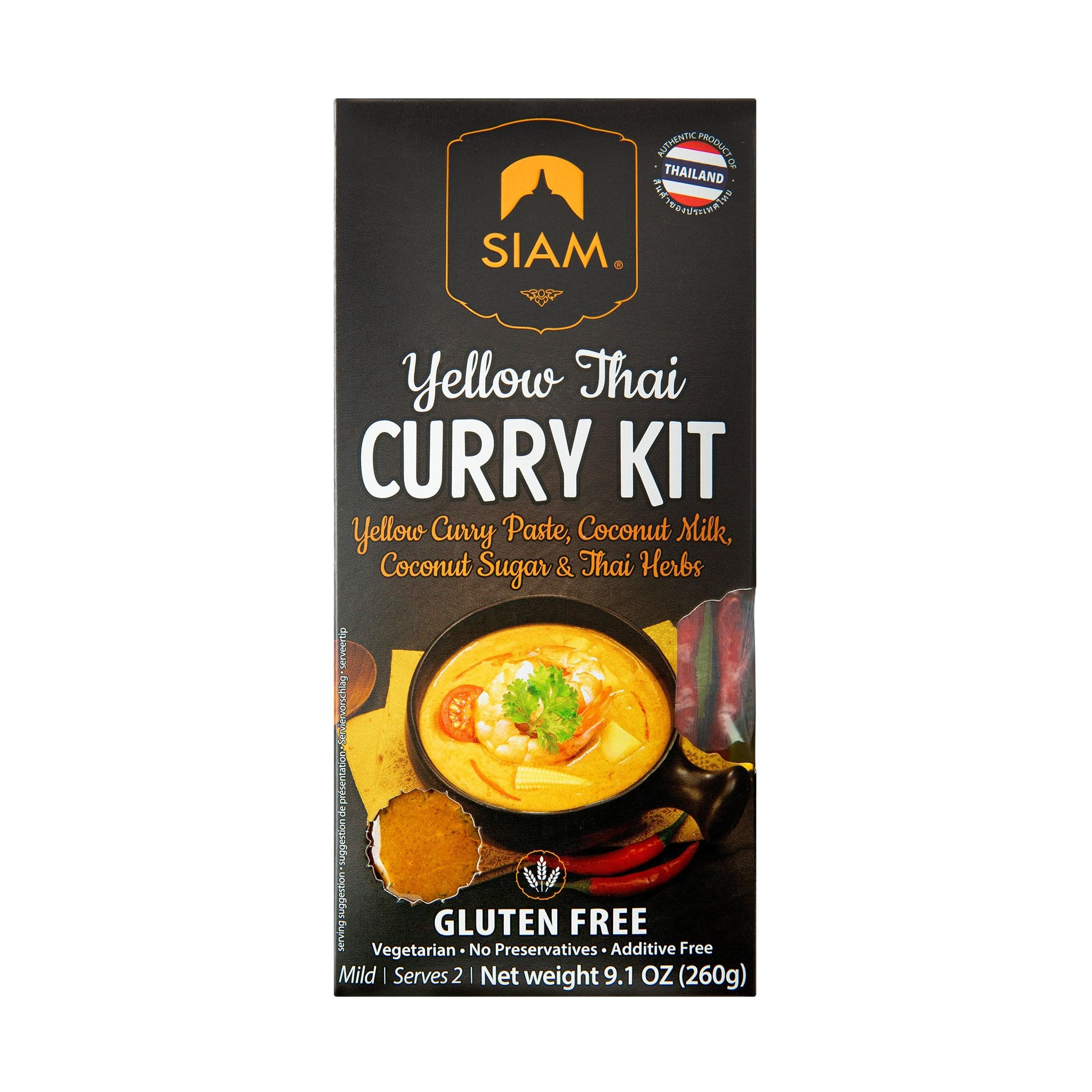 SIAM Thai Curry Kit, 9.1 oz (260g) CASE OF 6 (Yellow)