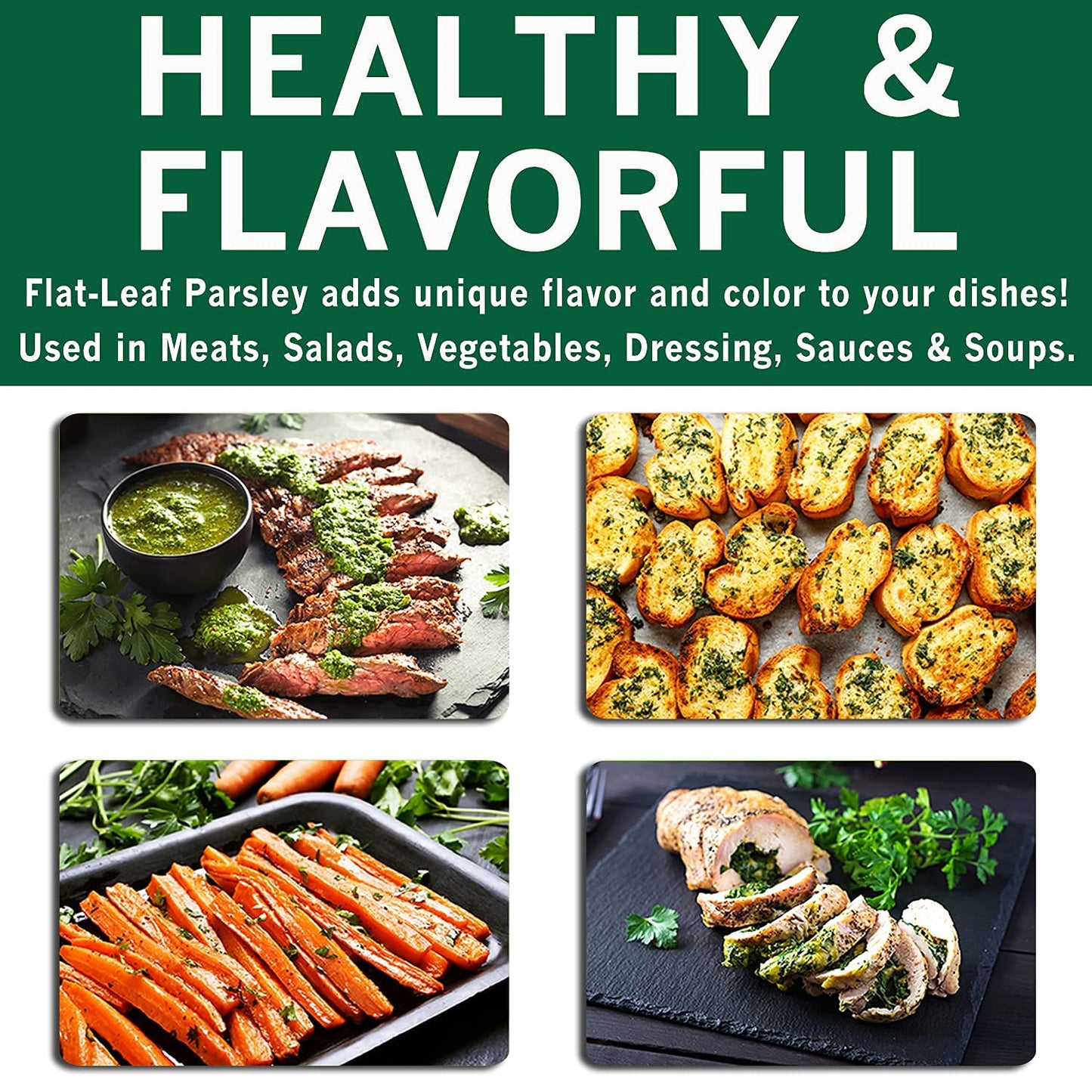 Spices Village Dried Parsley Flakes, Dry Parsley Seasonings, 1.7 Ounces, Kosher Certified, All Natural, Fresh, Gluten Free, Non GMO, Resealable Bulk