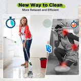 WORKPRO Electric Spin Scrubber, Cordless Cleaning Brush, 3-Speed, Long Adjustable Handle & 8 Replaceable Brush Heads, Waterproof Scrubber
