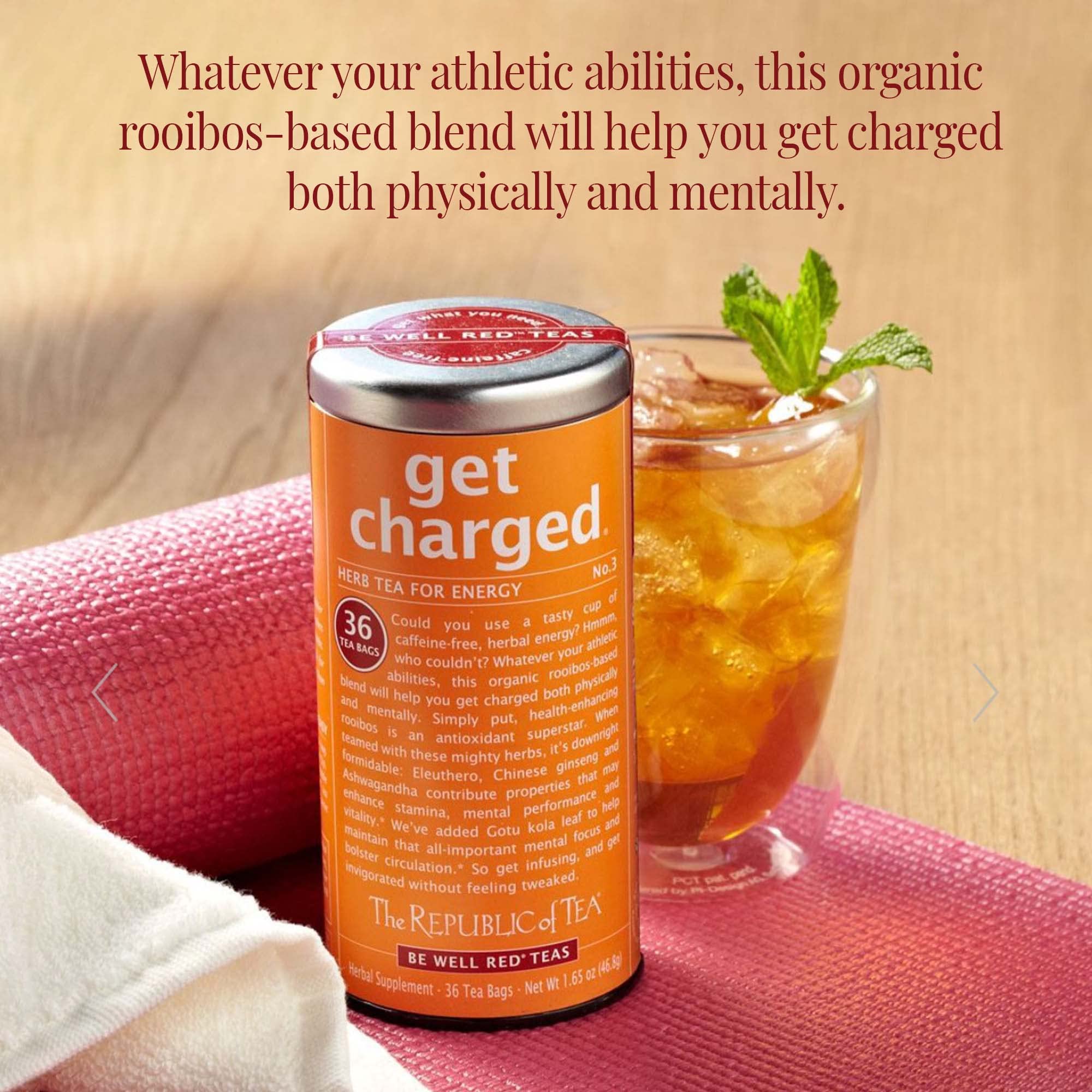 The Republic of Tea Be Well Teas No. 3, Get Charged Herbal Tea For Energy, Refill Pack of 250 Tea Bags
