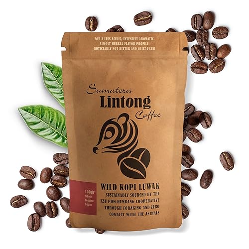 Wild Kopi Luwak, the World’s Most Exclusive Coffee, Sustainably Sourced From Sumatra, Indonesia (100gr / 3.5oz)