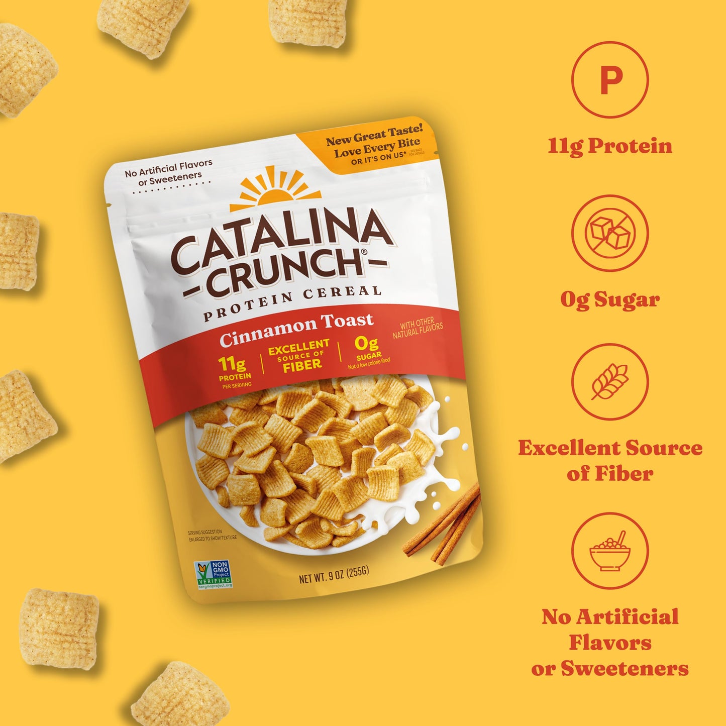 Catalina Crunch Protein Cereal | Sugar Free Breakfast Cereal with 11g of Protein | Gluten Free, Keto Friendly | Variety Pack 6 Flavors (Pack of 6)