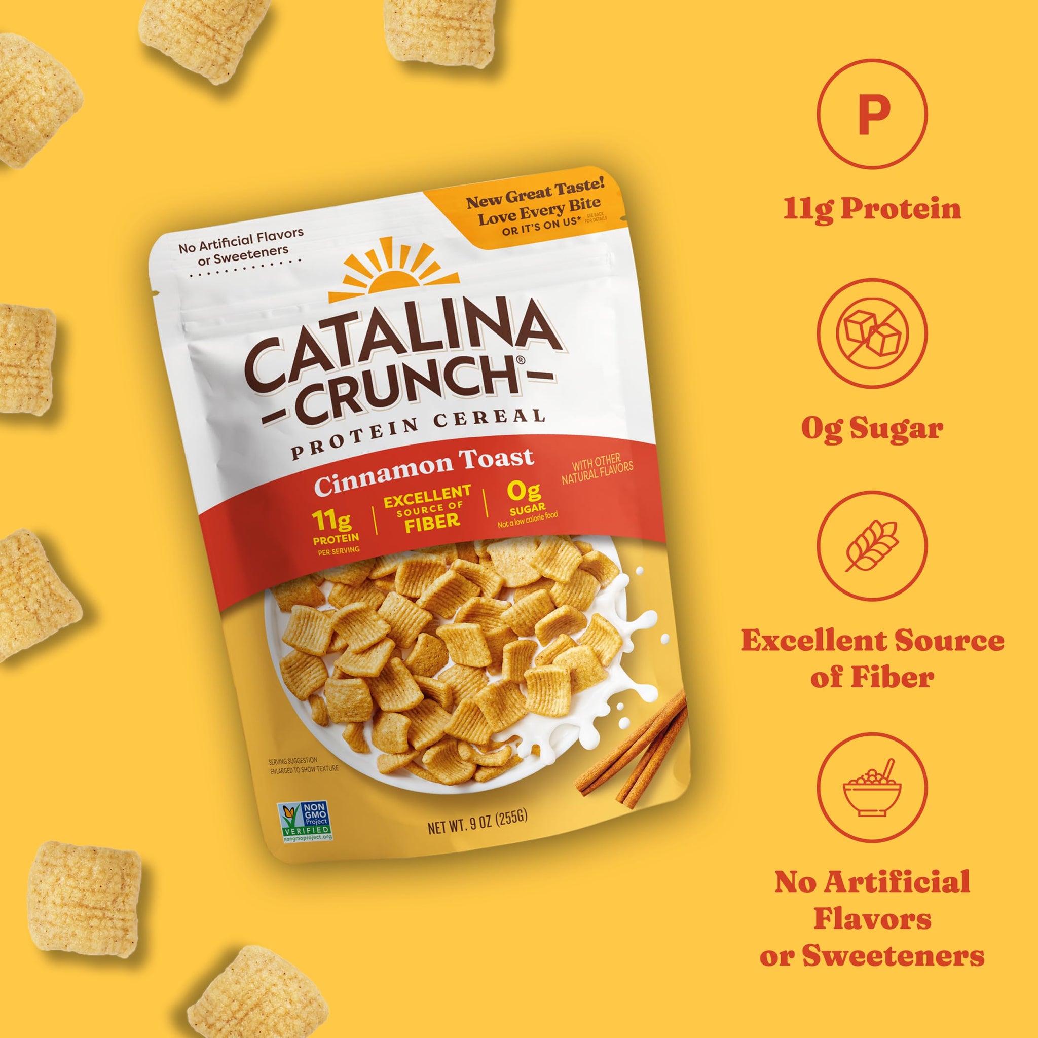 Catalina Crunch Protein Cereal | Sugar Free Breakfast Cereal with 11g of Protein | Gluten Free, Keto Friendly | Variety Pack 6 Flavors (Pack of 6)