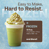 Café Essentials Matcha Green Tea Latte Frappe Mix - No Artificial Colors, Flavors, or Sweeteners - Shelf Stable - 51mg of Caffeine - Great for Hot