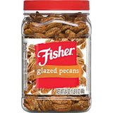 Fisher Snack Glazed Pecans Candied, 24 oz (Pack of 1), Junior Mammoth Candied Pecans, Perfect for Gifting or Personal Enjoyment, Crunchy