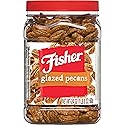 Fisher Snack Glazed Pecans Candied, 24 oz (Pack of 1), Junior Mammoth Candied Pecans, Perfect for Gifting or Personal Enjoyment, Crunchy