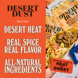Desert Dust Spicy Taco Seasoning | Bold & Smoky Organic Southwest Spice Blend for Tacos, Fajitas, Grilled Meats & Vegetables | Gluten-Free, Vegan