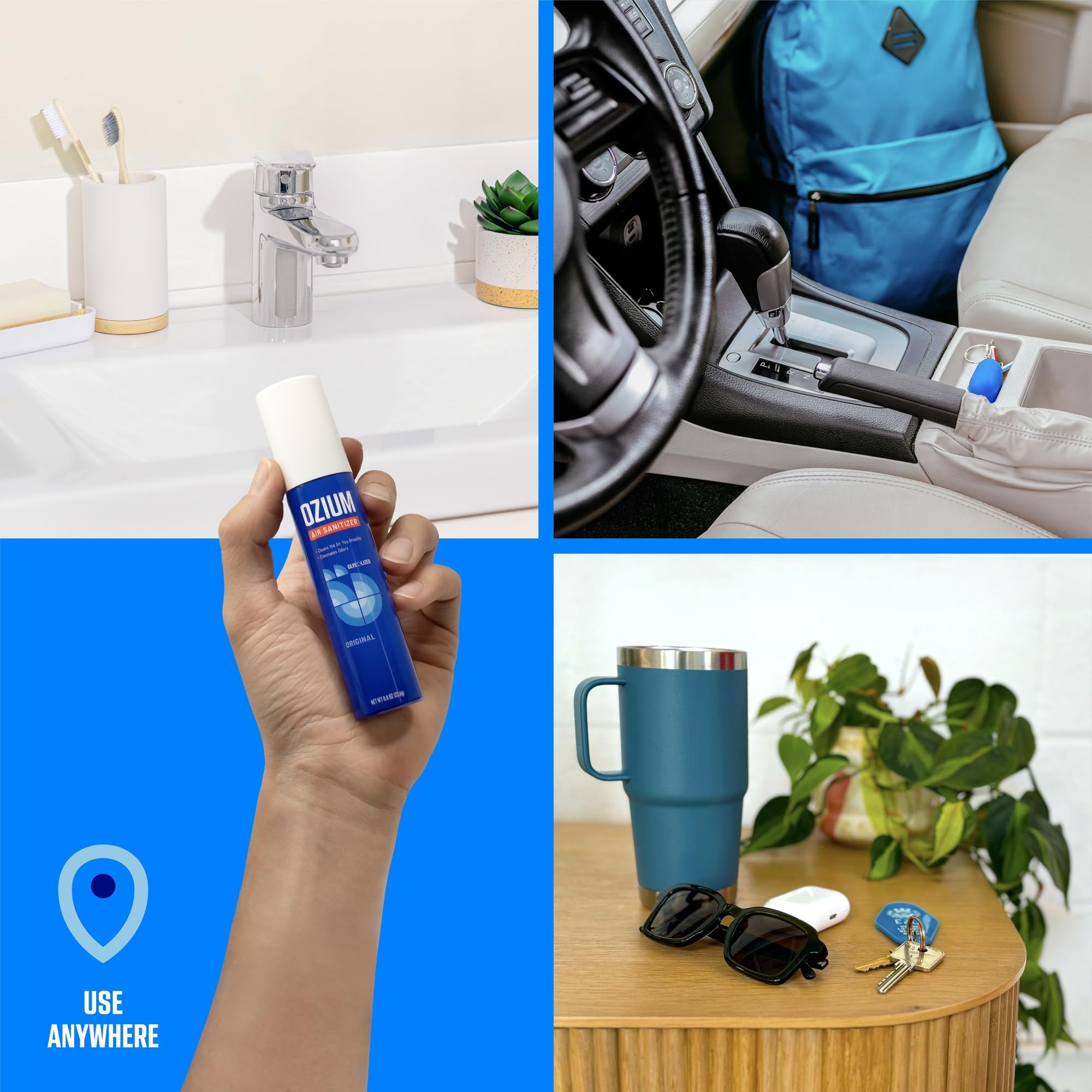 Ozium Air Sanitizer & Odor Eliminator for Homes, Cars, Offices and More, Outdoor Essence, 0.8 Oz (Pack of 3) (packaging may vary)