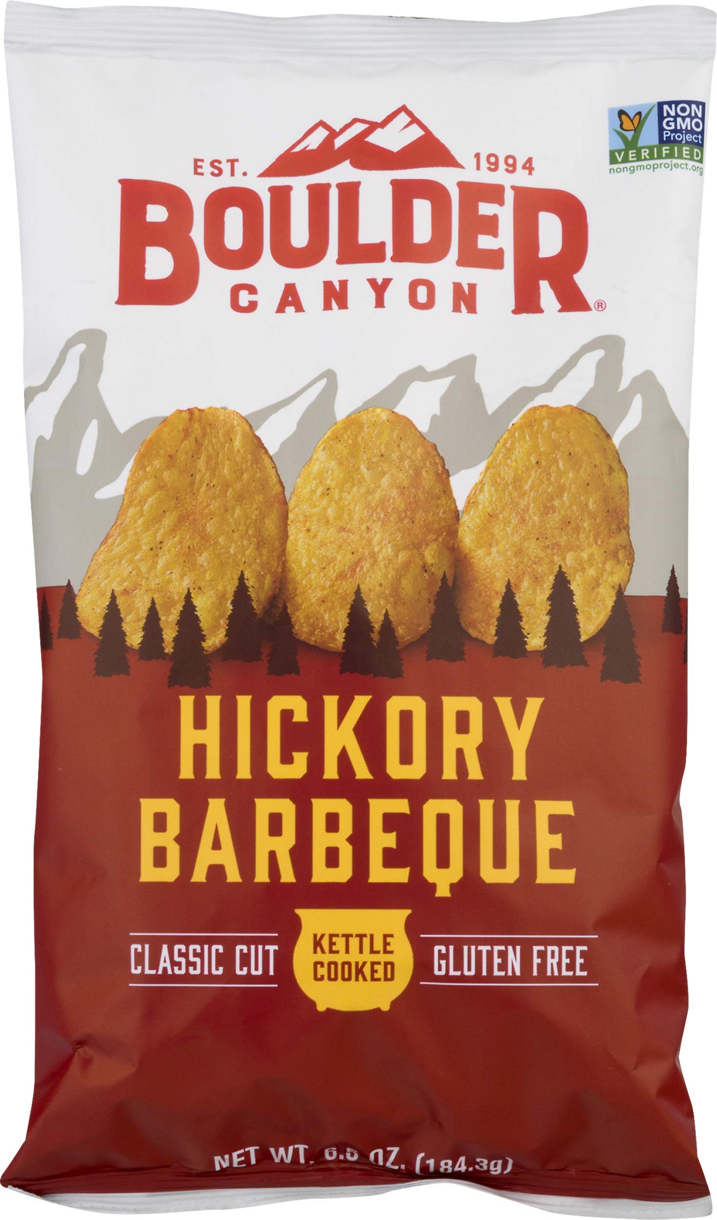 Boulder Chips Hickory BBQ Potato Chips, 5 Ounce - 12 per case.