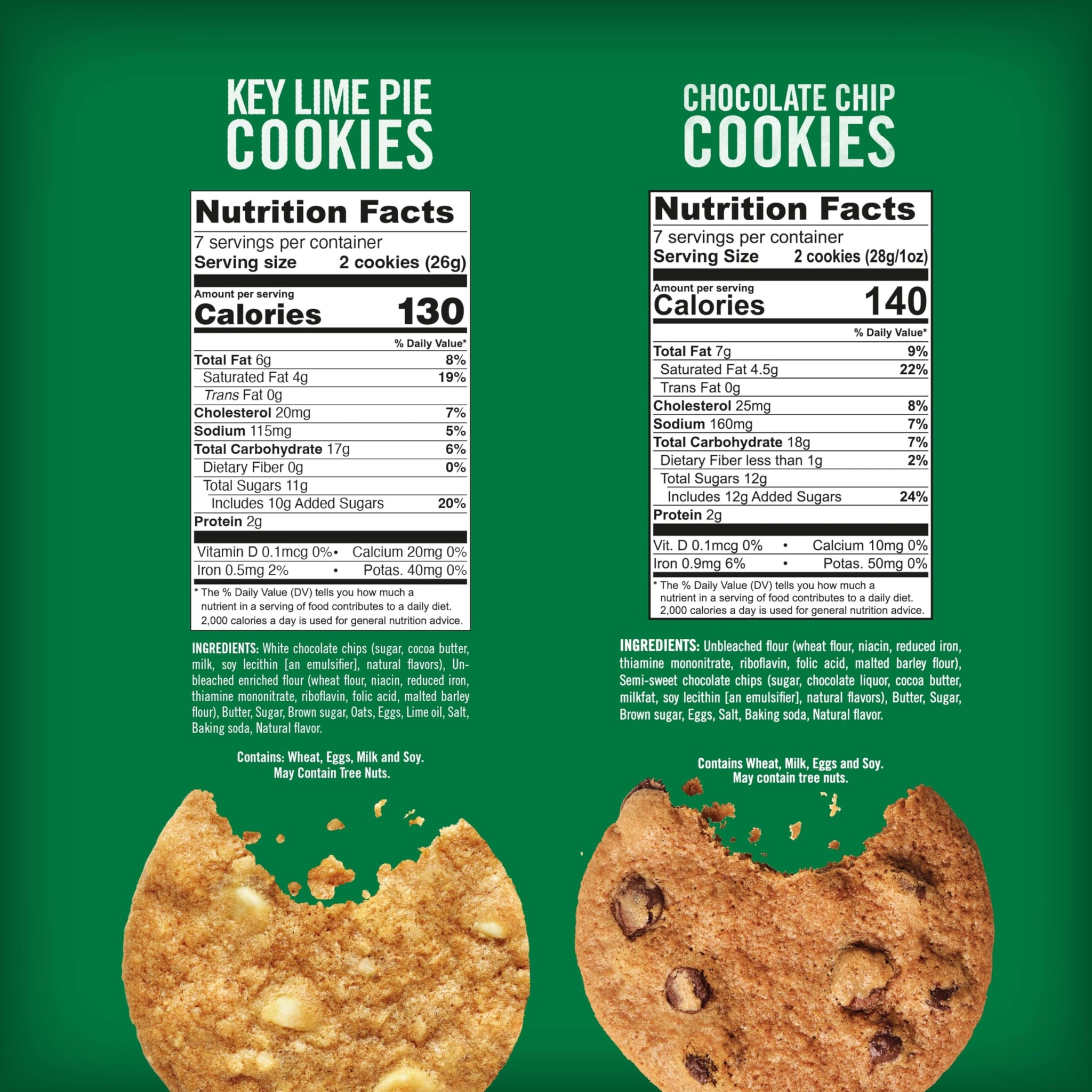 Tate's Bake Shop Key Lime Pie & Chocolate Chip Cookies, 4 Bags