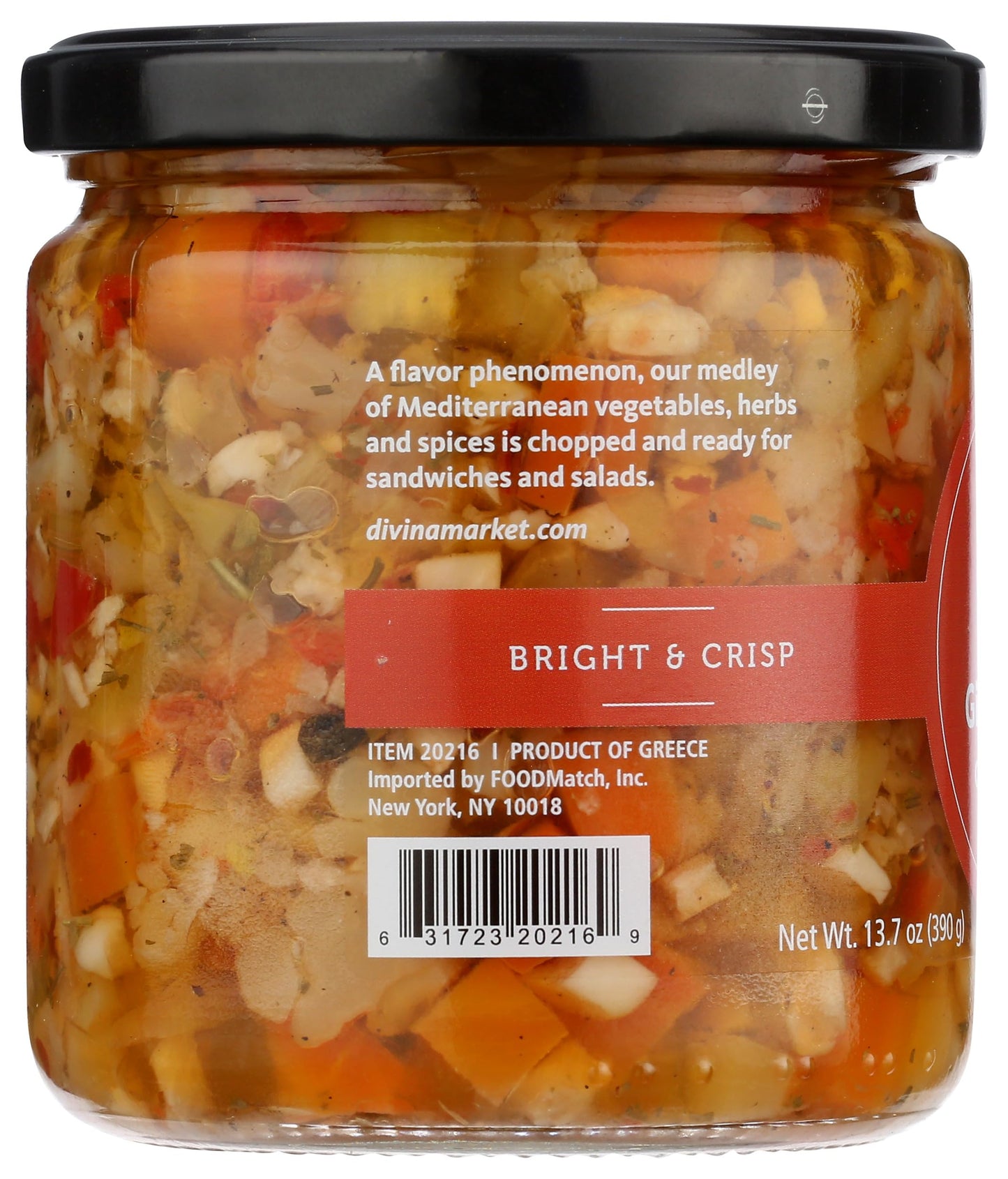 Divina, Giardiniera Chicago Style Mild, 13.7 Ounce