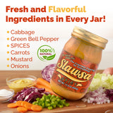 Spicy Hot Dog and Sausage Relish - Slawsa Gourmet Cabbage Topping with Real Ingredients | 17.8 oz | Gluten-Free, Vegan, All-Natural