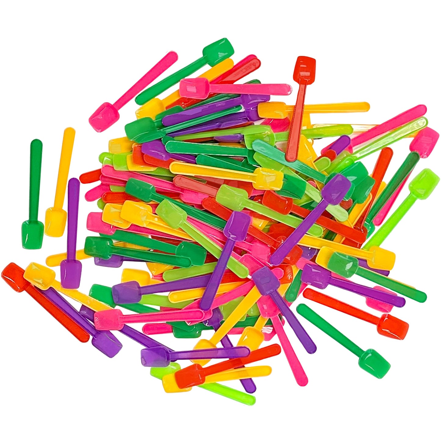Mini Gelato Taster Spoons - Plastic - Multicolor - 150 per Package