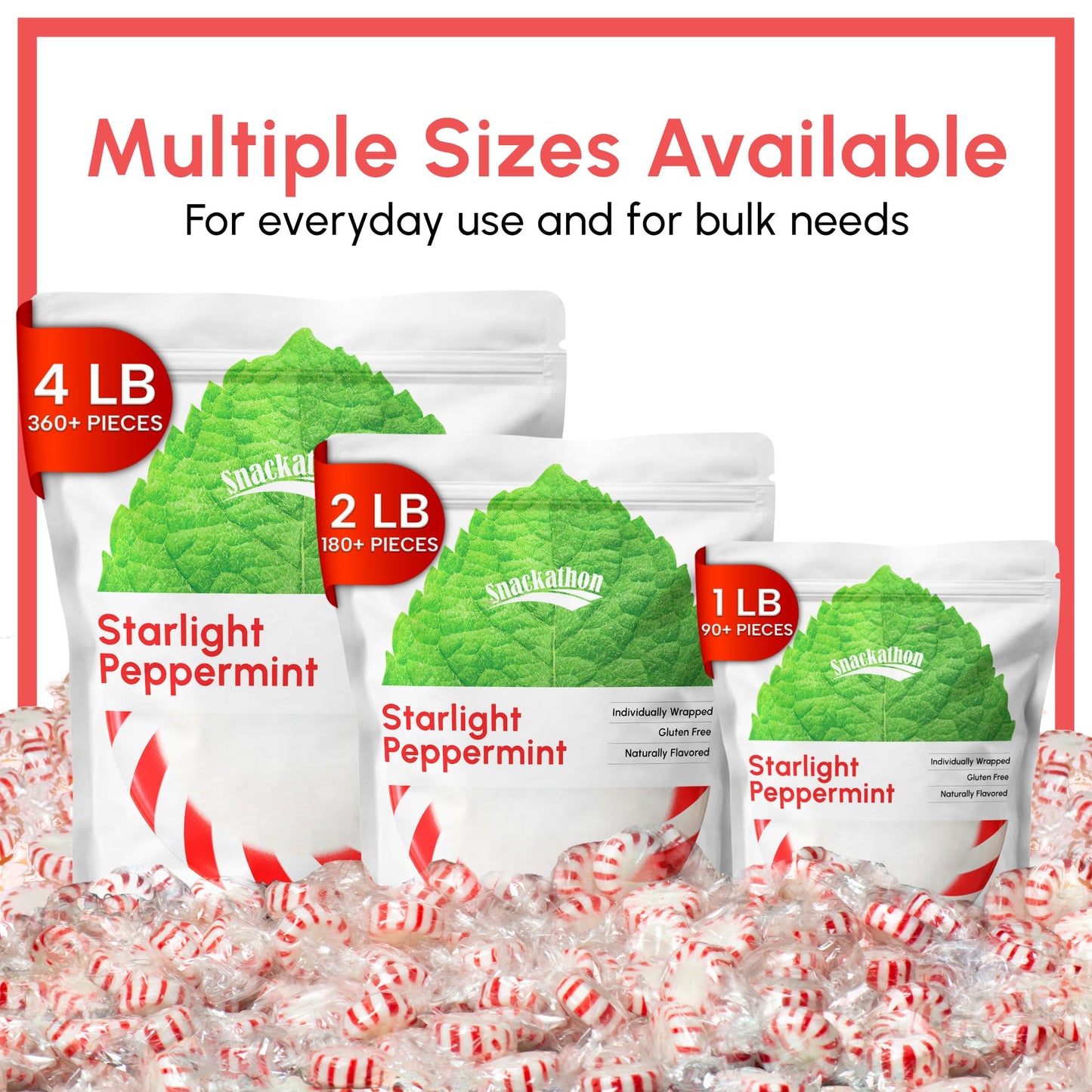 Starlight Candy, Individually Wrapped (Peppermint, 4 Pound)