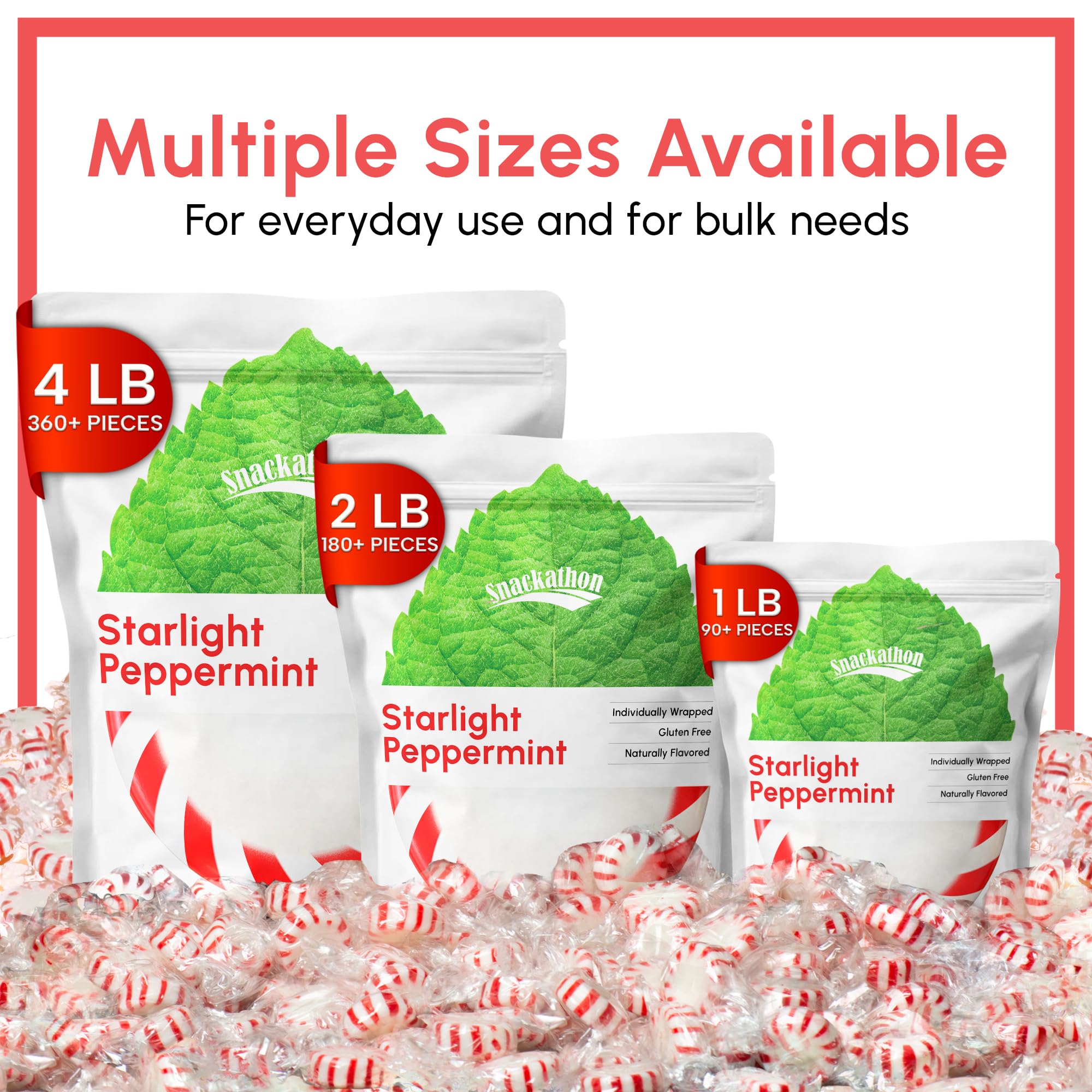 Starlight Candy, Individually Wrapped (Peppermint, 4 Pound)
