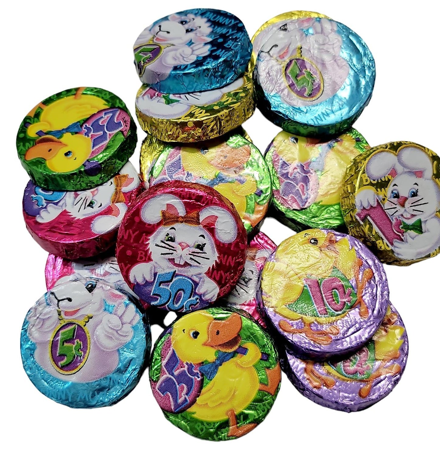 POPS TRADING COMPANY Since 1998 Bunny Munny Chocolate Crisp Coins 8 ounces (26pc)