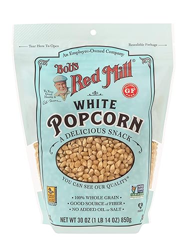 Bob's Red Mill White Popcorn, 30oz (Pack of 1) - Non GMO, Whole Grain, Vegan, Kosher