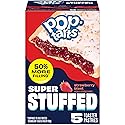 Pop-Tarts Super Stuffed Strawberry Blast Toaster Pastries, 50% More Filling, Snacks, Dessert (5 Ct)