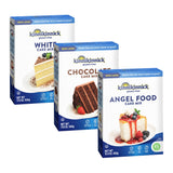 Kinnikinnick Cake Mix Variety Pack - Angel Food Cake, White Cake and Chocolate Cake Mixes- Gluten Free, Allergy Friendly Cake Mixes - 3 Pack, 1 of Each