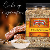 Steak Seasoning by It's Delish, 48 OZ Jumbo Container | Gourmet Bulk Spices and Beef Dry Rub for Grilling Meat, Ribs, Chicken, Hamburger with Savory