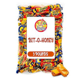 Honey Candy - 3 LB Bulk Bag - Individually Wrapped Retro Candy - Real Honey And Almond Taffy (About 200 Pieces)