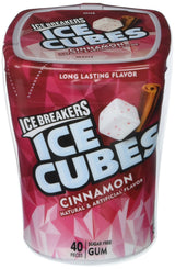 Ice Breakers Ice Cubes Sugar Free Gum, Cinnamon 40 count Pack of 4