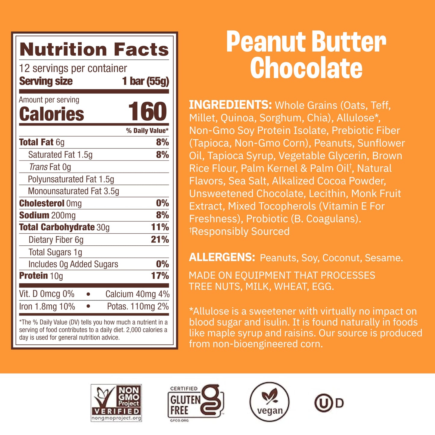 Munk Pack Peanut Butter Probiotic Protein Bars | 10g Plant Protein, 1g Sugar, 6g Fiber | Diabetic-Friendly Ideal Breakfast Bars - On-the-Go Snacks