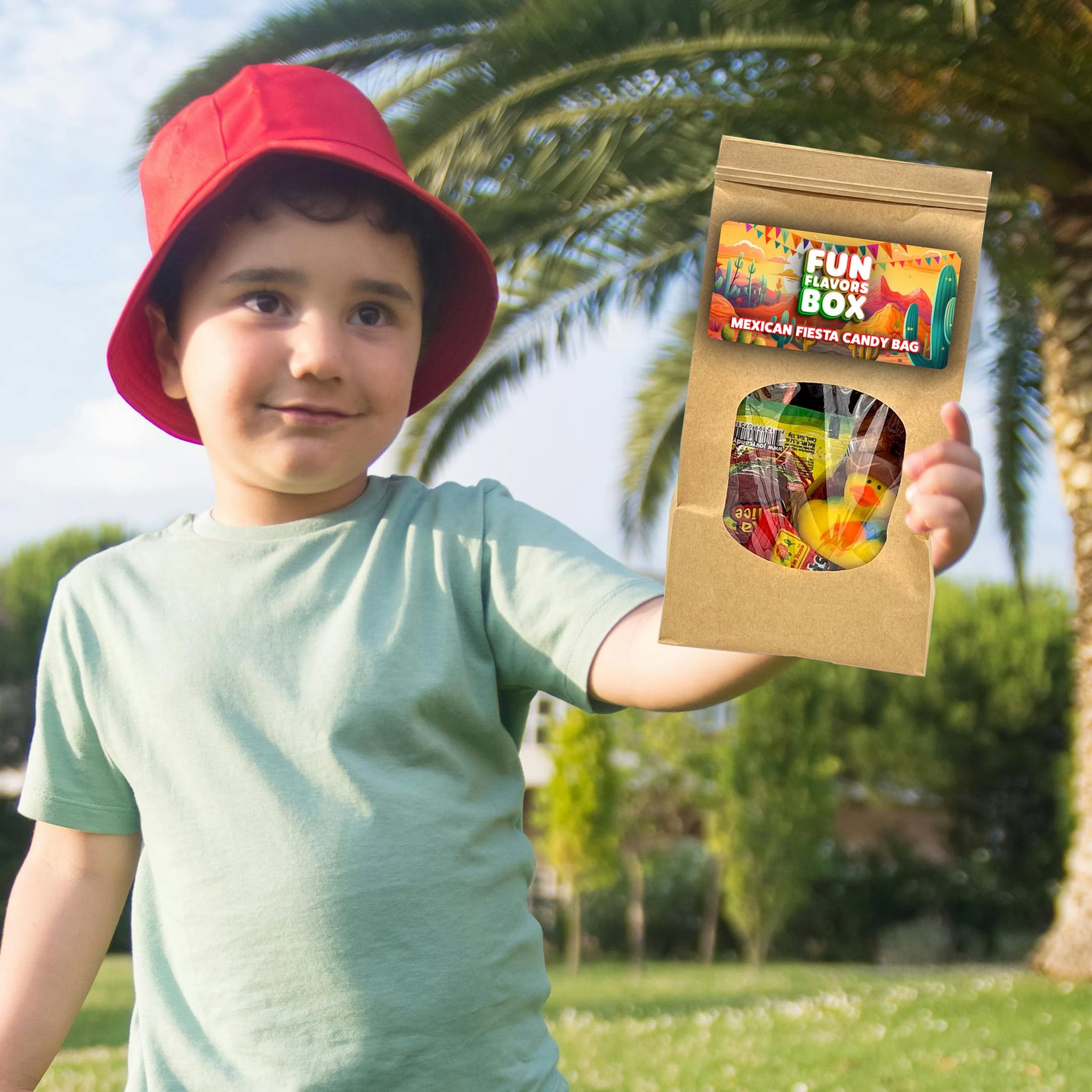 Fun Flavors Box Cinco de Mayo Mexican Candy 28 Count Fiesta Gift Bag with Surprise Rubber Duck