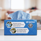 Arkwright Smart Rags Microfiber Cleaning Cloths, Pack of 50 in a Box, Lint Free 180 GSM Reusable Towels for Auto, Office and Household Cleaning, 12 x