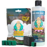Chubbs Scrubb Magnetic Glass Cleaner with 16oz Glass Cleaning Solution Bundle - Includes Magnet Glass Cleaner & Cleaning Solution | Removes Tough