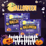 Halloween Lollipop Suckers Individually Wrapped Bulk - Spooky Candy Lollipops - Pumpkin, Green Monster, Zombie, Haunted House Candies for Kids