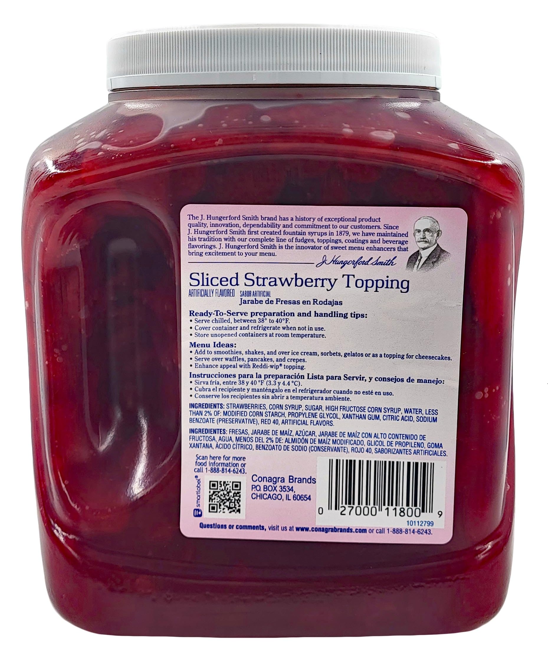 Sliced strawberry topping