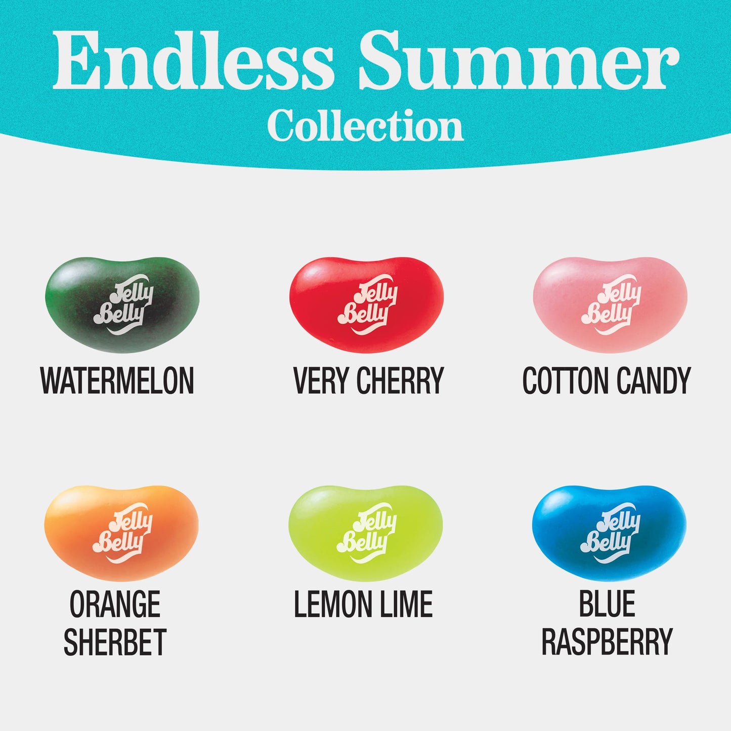 Jelly Belly Endless Summer Jelly Bean Collection, 3.5 oz Grab & Go Bags - Pack of 3 sold in Jelly Belly Bag