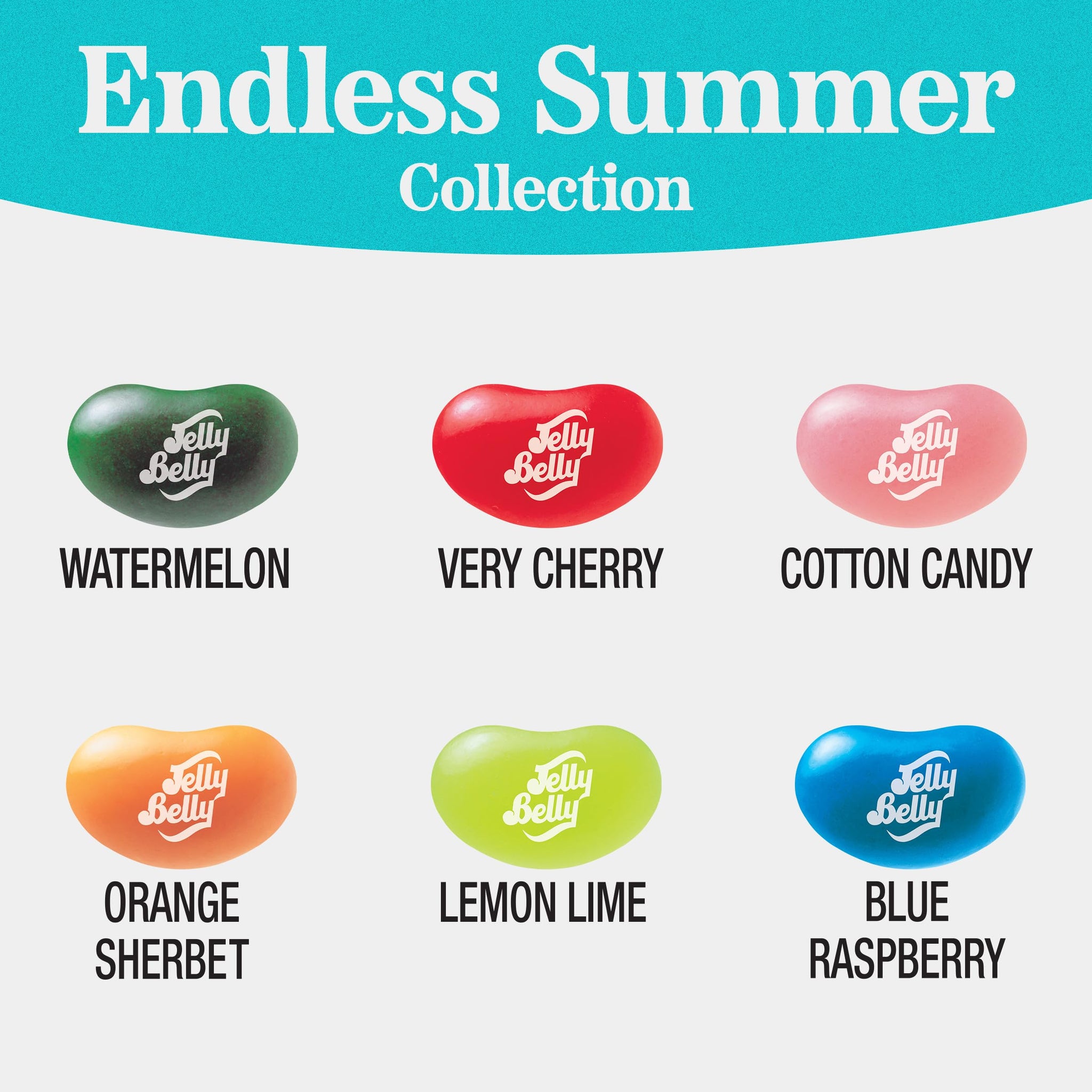 Jelly Belly Endless Summer Jelly Bean Collection, 3.5 oz Grab & Go Bags - Pack of 3 sold in Jelly Belly Bag