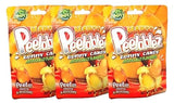 Peelablez Peelable Mango Gummies Pack of 3 - Resealable 2.46 Oz Each, 4D Gummies, Mango Peeling Candy, Layered for Delicious Fruity Snack