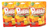 Peelablez Peelable Mango Gummies Pack of 3 - Resealable 2.46 Oz Each, 4D Gummies, Mango Peeling Candy, Layered for Delicious Fruity Snack