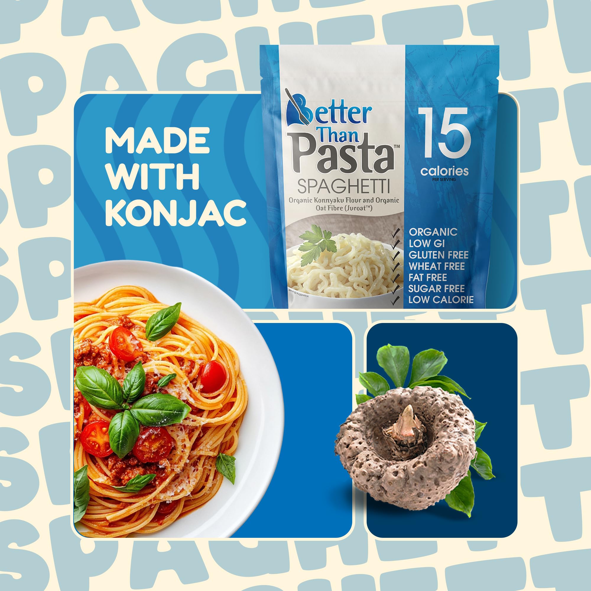 Better Than Pasta Organic Shirataki Spaghetti - USDA Organic, Zero Net Carbs, Keto & Diabetic Friendly, Gluten-Free, Low-Calorie, Plant-Based