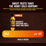 Maurice’s Southern Gold BBQ Sauce, Honey Flavor - Carolina Gold Barbecue Sauce with Sweet Flavor - Authentic Carolina Barbeque Dressing