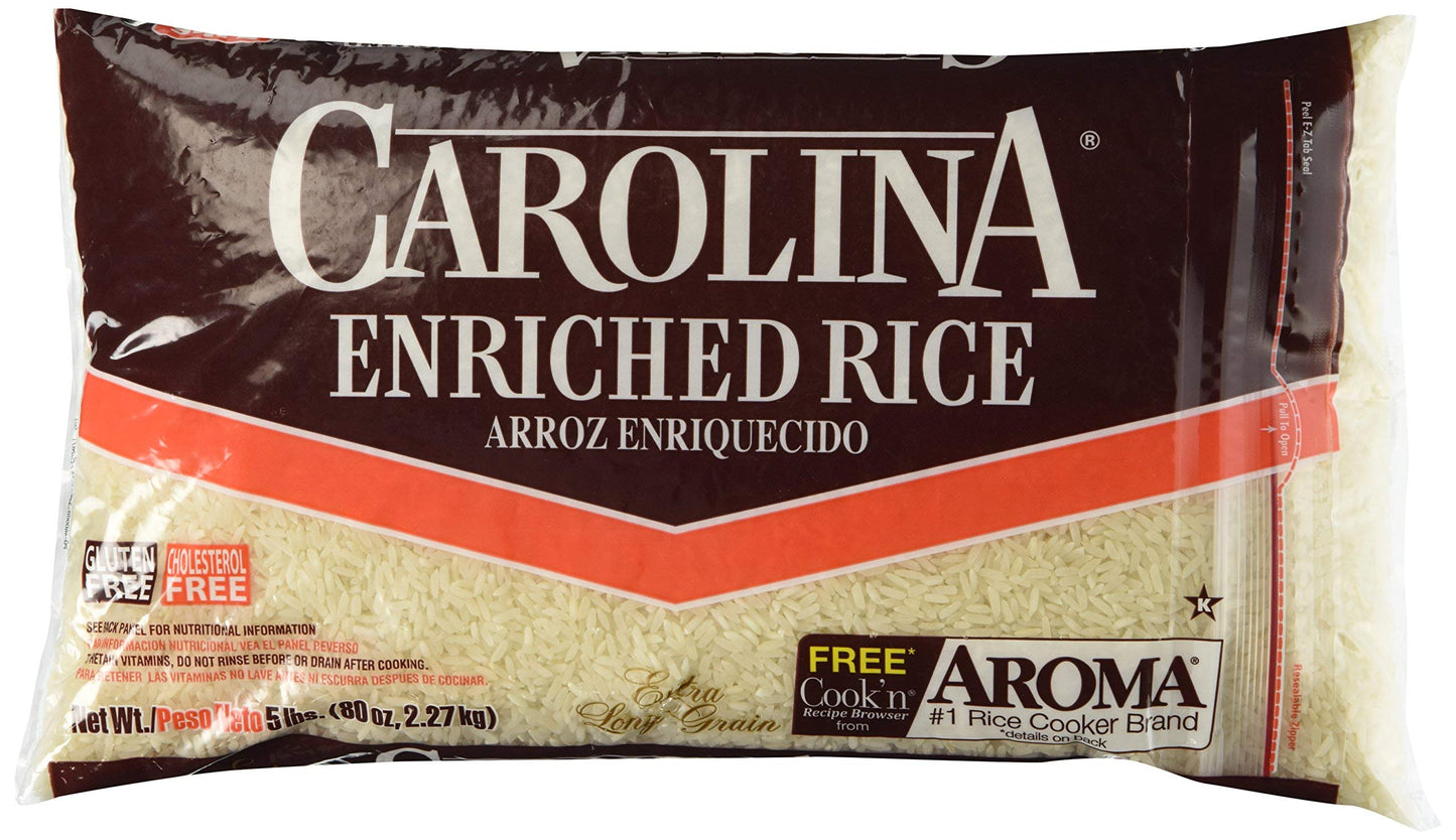 Carolina Enriched Rice Long Grain 5 lbs (Pack of 3)