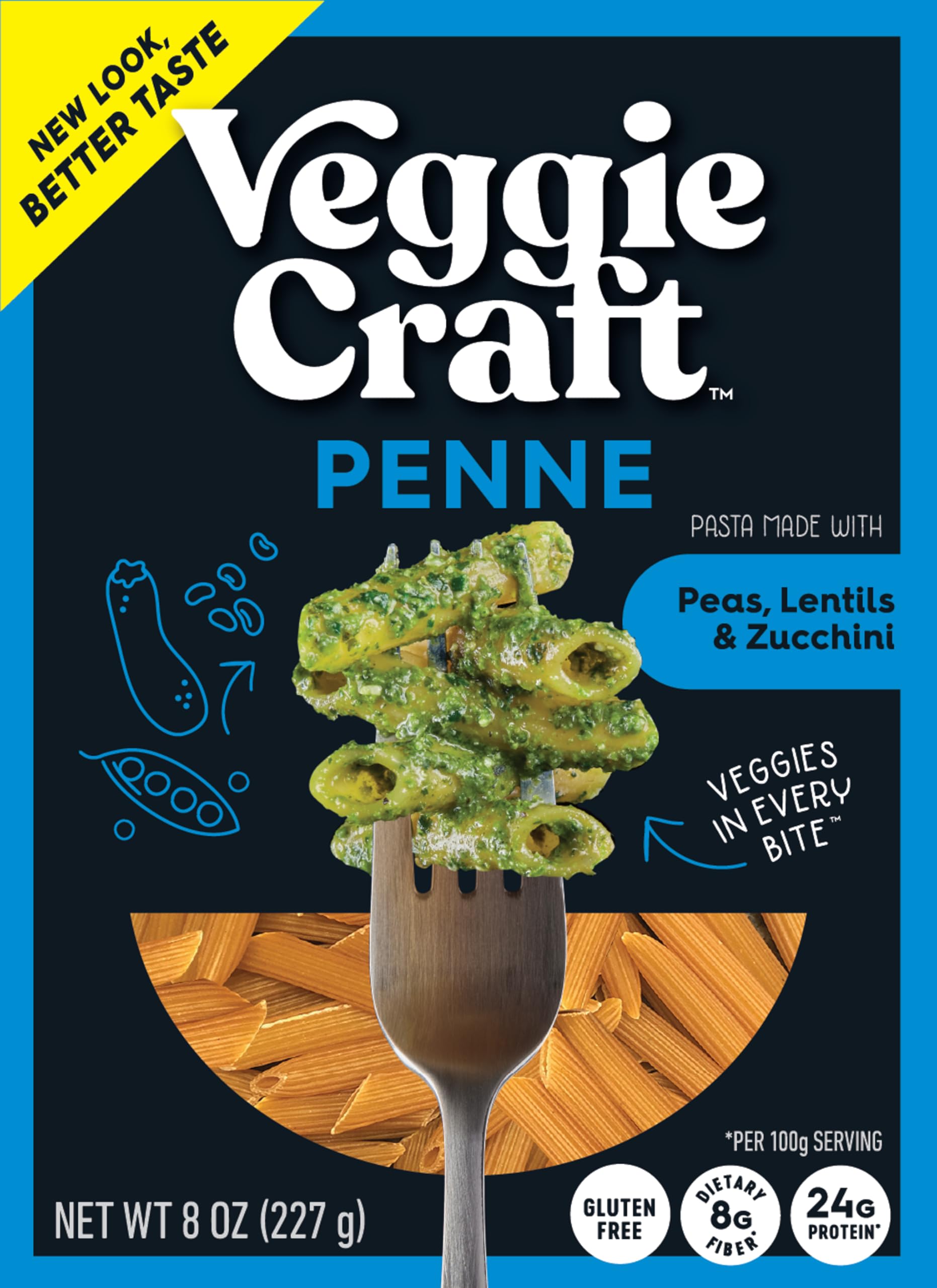Veggiecraft Farms, Pasta Zucchini Penne, 8 Ounce
